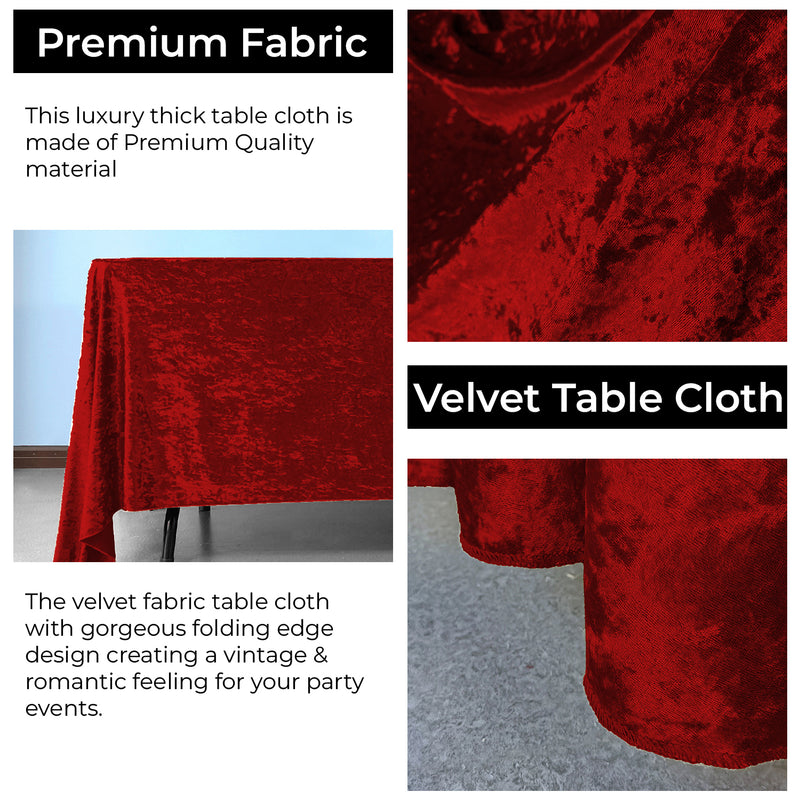 Diamond Velvet Square Tablecloth