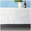 Pack of 10 Crushed Velvet Square Tablecloth, 90Inch x 90Inch, White