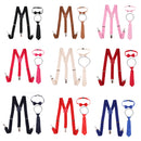 Kids Braces, Bow Tie & Necktie Set, 12-16 Years Y Shape Suspender