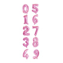 16-Inch Self-Inflating Foil Balloons Number Balloons Foil Digit Balloon for Birthdays Wedding Anniversaries
