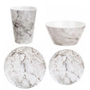 16 Piece Melamine Dinner Set, Plates, Dessert Plates, Bowls & Cups