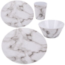 16 Piece Melamine Dinner Set, Plates, Dessert Plates, Bowls & Cups