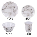 16 Piece Melamine Dinner Set, Plates, Dessert Plates, Bowls & Cups