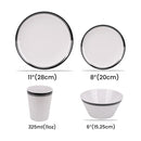 16 Piece Melamine Dinner Set, Plates, Dessert Plates, Bowls & Cups