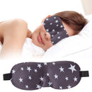 3D Contoured Grey Eye Mask for Sleeping, Star Printed Blindfold Sleep Mask with Adjustable Strap