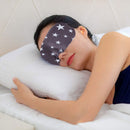 3D Contoured Grey Eye Mask for Sleeping, Star Printed Blindfold Sleep Mask with Adjustable Strap