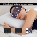 3D Contoured Grey Eye Mask for Sleeping, Star Printed Blindfold Sleep Mask with Adjustable Strap