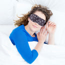 3D Contoured Grey Eye Mask for Sleeping, Star Printed Blindfold Sleep Mask with Adjustable Strap