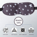 3D Contoured Grey Eye Mask for Sleeping, Star Printed Blindfold Sleep Mask with Adjustable Strap