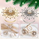 Pearl & Diamante Design Napkin Rings for Wedding, Birthday, Anniversary, Christmas