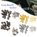 100pcs Long Barrell Eyelets with Washers Durable Grommets for Leather Crafts, DIY Arts & Craft Projects, Sewing - Ideal for Bags, Clothing & Scrapbooking