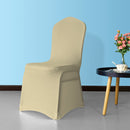 Spandex Chair Cover Front Flat Slipcovers Removable Washable, Champagne