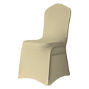 Spandex Chair Cover Front Flat Slipcovers Removable Washable, Champagne