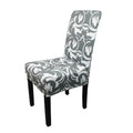 Universal Dining Spandex Short Style Printed Chair Cover