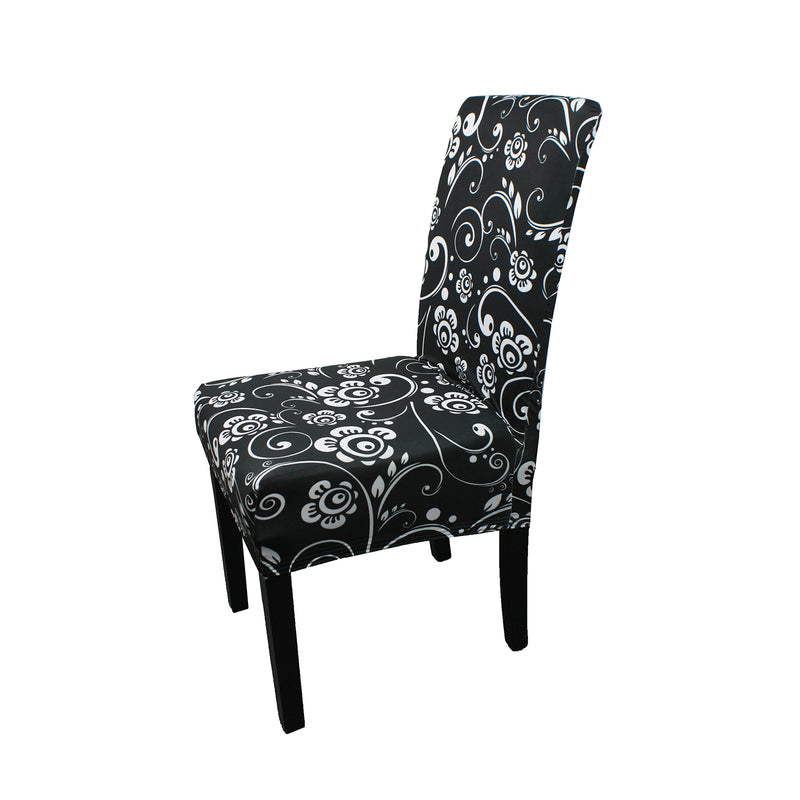 Universal Dining Spandex Short Style Printed Chair Cover