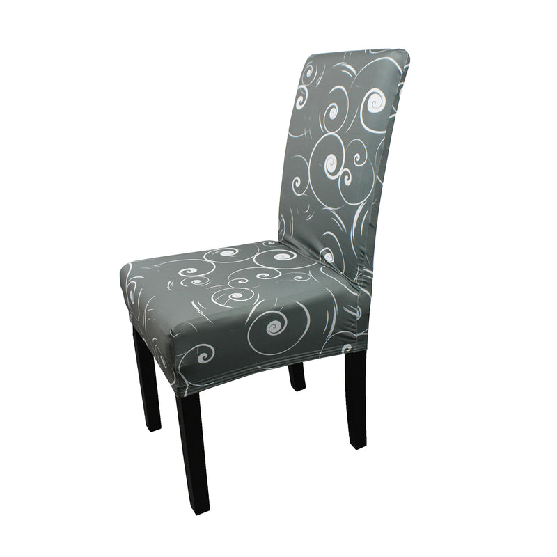 Universal Dining Spandex Short Style Printed Chair Cover