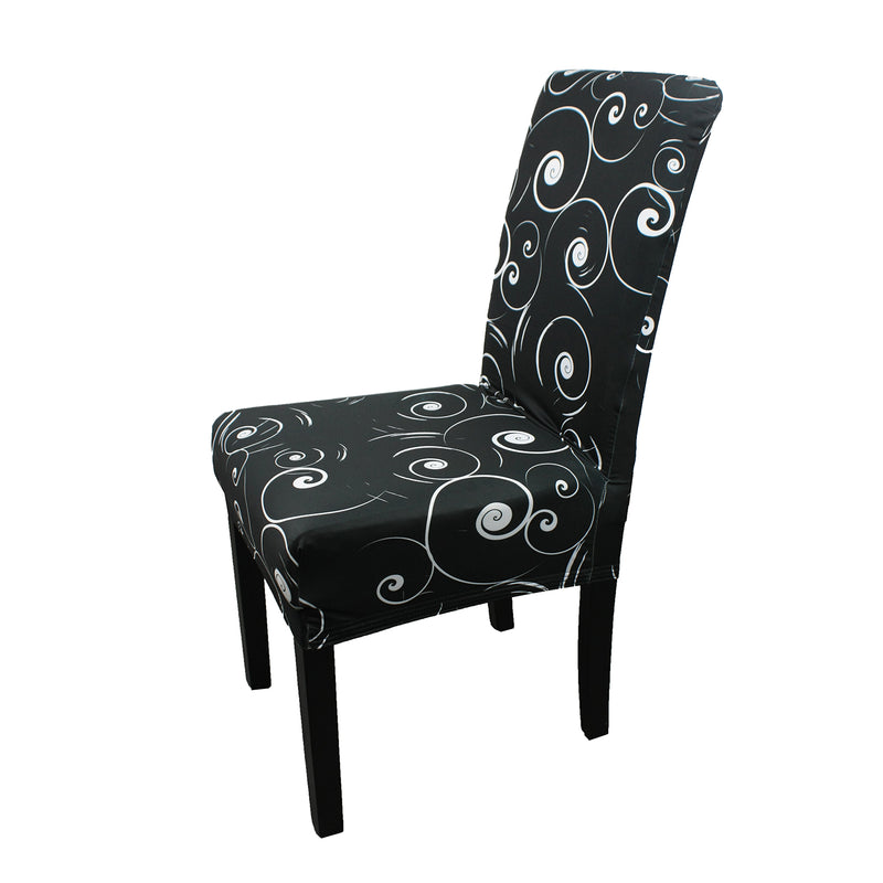 Universal Dining Spandex Short Style Printed Chair Cover