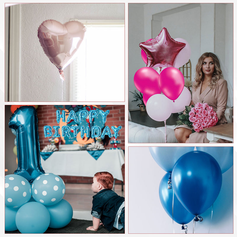 Digit 1 Balloon & Happy Birthday Foil Balloons for Birthday Party Supplies