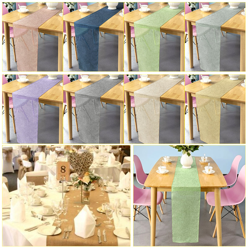 Hessian Table Runner, 29cm x 275cm Jute Fabric Dining Tableware