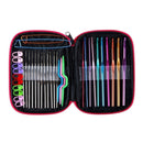 100pcs Crochet Hooks Accessories Knitting Organizer Tools, Stitch Markers & Holders, Needles, Counting Rings, Measuring Tape, Thimble, Pins, Scissors, Point Protectors, Row Counters