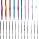 100pcs Crochet Hooks Accessories Knitting Organizer Tools, Stitch Markers & Holders, Needles, Counting Rings, Measuring Tape, Thimble, Pins, Scissors, Point Protectors, Row Counters