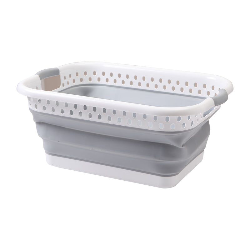 Foldable Oval Collapsible Plastic Laundry Basket - 39 Litre