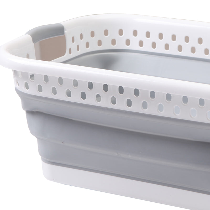Foldable Oval Collapsible Plastic Laundry Basket - 39 Litre
