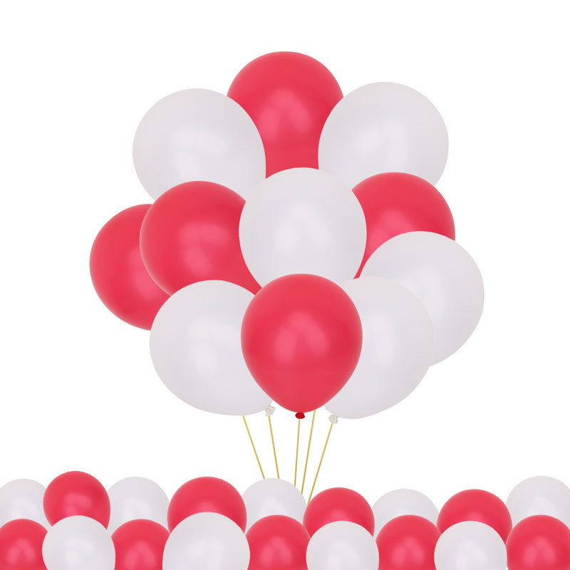 Red & White Latex Balloons