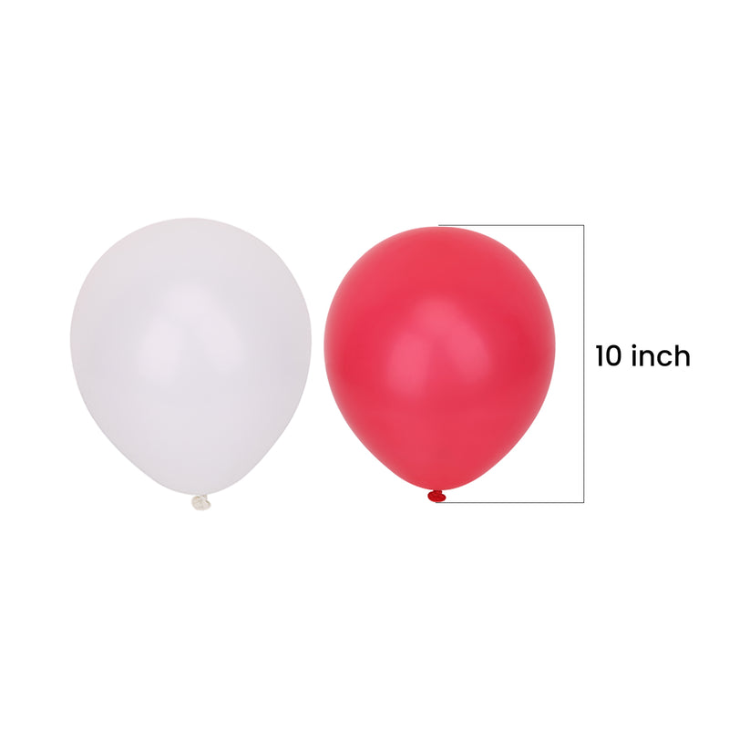 Red & White Latex Balloons