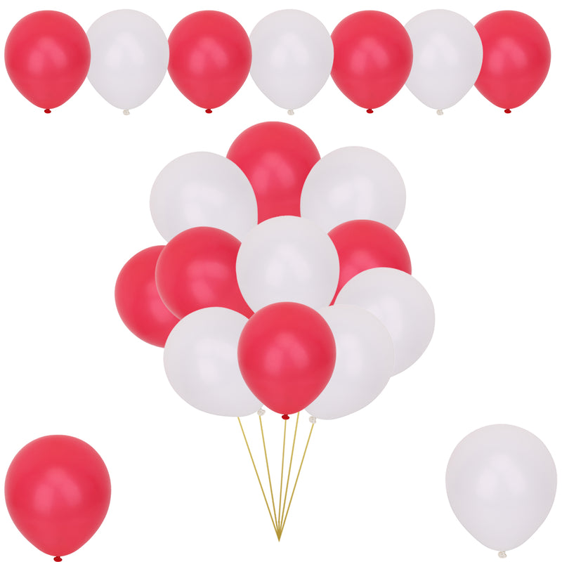 Red & White Latex Balloons