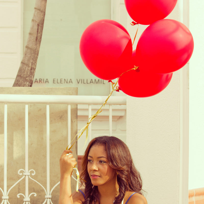 Red & White Latex Balloons