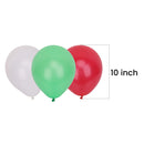 Red, White & Green Latex Balloons