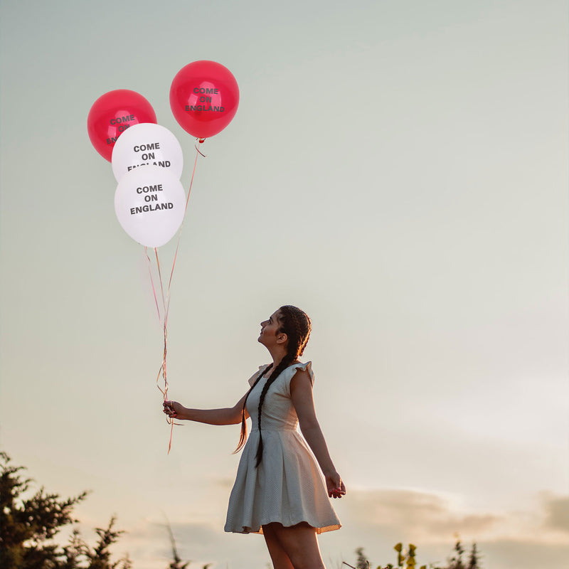 Come on England Printed Latex Balloons