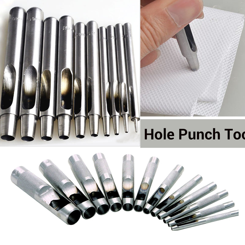 Hole Punch Steel Hollow Punch for Leather, Paper, Plastic, Rubber, and Vinyl