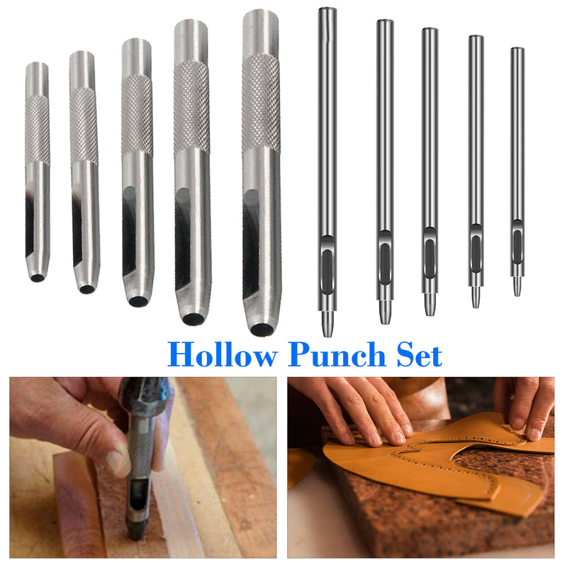 Hole Punch Steel Hollow Punch for Leather, Paper, Plastic, Rubber, and Vinyl