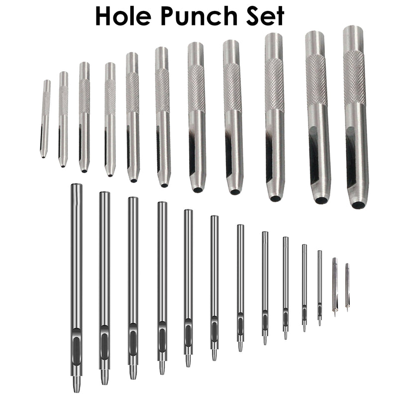 Hole Punch Steel Hollow Punch for Leather, Paper, Plastic, Rubber, and Vinyl