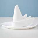 White 220GSM Polyester Table Napkins with hemmed Edges, 20-inch