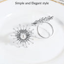 Napkin Holder Ring, Pearl & Diamante Design Serviettes Buckle