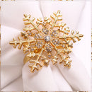 Christmas Snowflakes Design Napkin Rings with Diamante for Party Table Setting Decoration