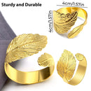 Gold Leaf Napkin Holder Ring Serviette Buckles for Xmas Holiday Wedding Dinner Banquet Party