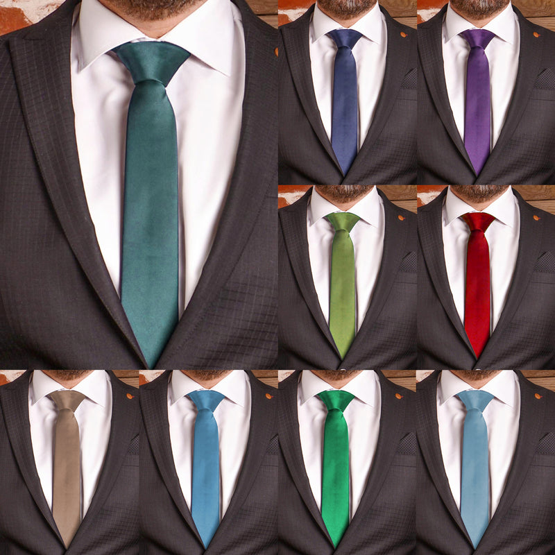 Satin Polyester Skinny Neck Tie