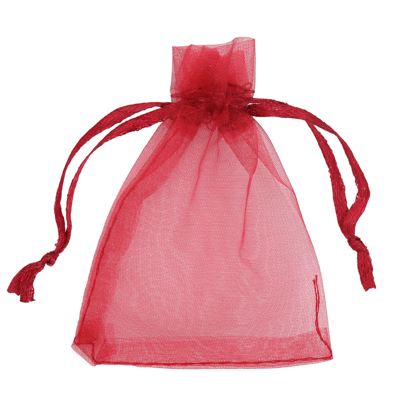 100pcs Organza Bags Drawstring Gift Pouches, 7x9cm