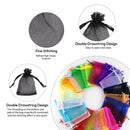 100pcs Organza Bags Drawstring Gift Pouches, 7x9cm