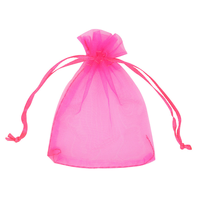 100pcs Organza Bags Drawstring Gift Pouches, 7x9cm