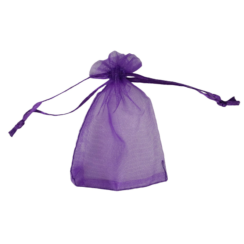 100pcs Organza Bags Drawstring Gift Pouches, 7x9cm