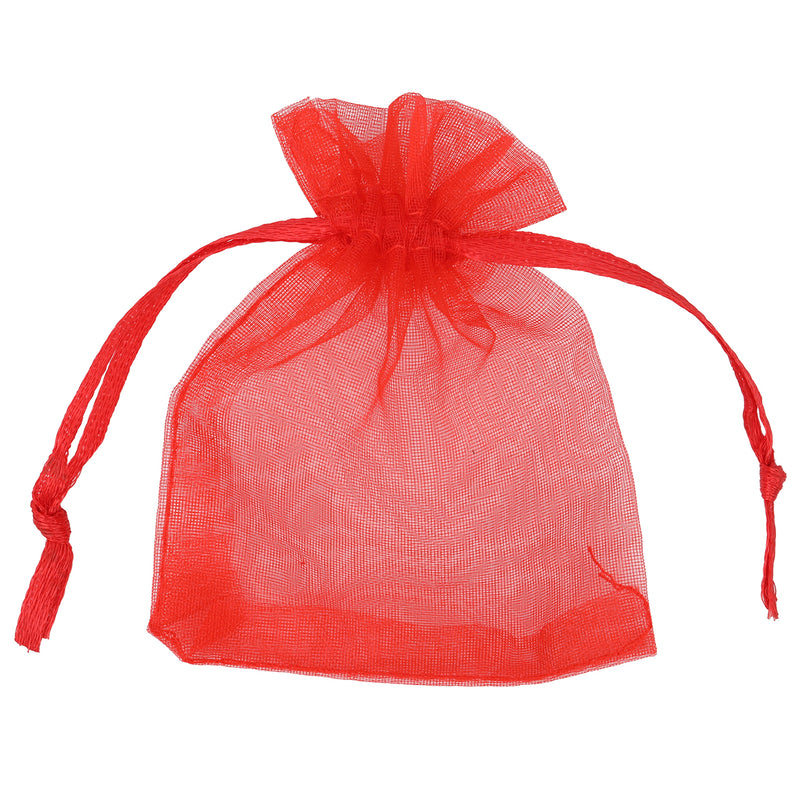 100pcs Organza Bags Drawstring Gift Pouches, 7x9cm