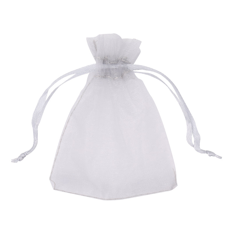 100pcs Organza Bags Drawstring Gift Pouches, 7x9cm