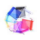 50pcs Multi-Coloured Organza Bags Drawstring Gift & Jewellery Pouches, 9x12cm