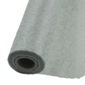 Glitter Organza Roll Snow Sheer Fabric with Flocked Design - 29cm x 25m