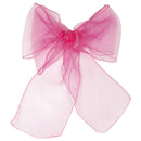 Organza Chair Sashes Wider Fuller Bow for Party Decoration, 17cm x 280cm